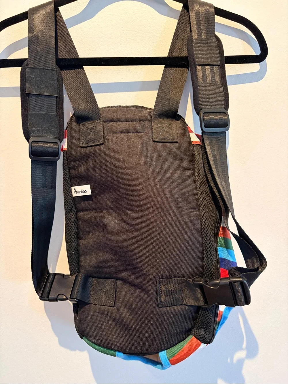 Pawaboo Rainbow Stripe Pet Front Carrier - Multicolor